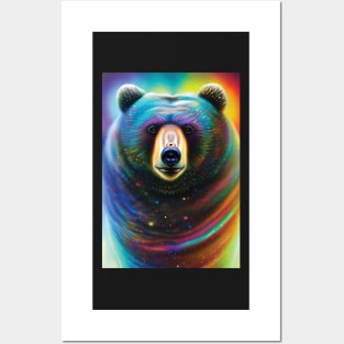 Colorful Bear Art | Cosmic Bear | Beautiful Space Artwork | Galaxy Bear | Celestial Bear Posters and Art